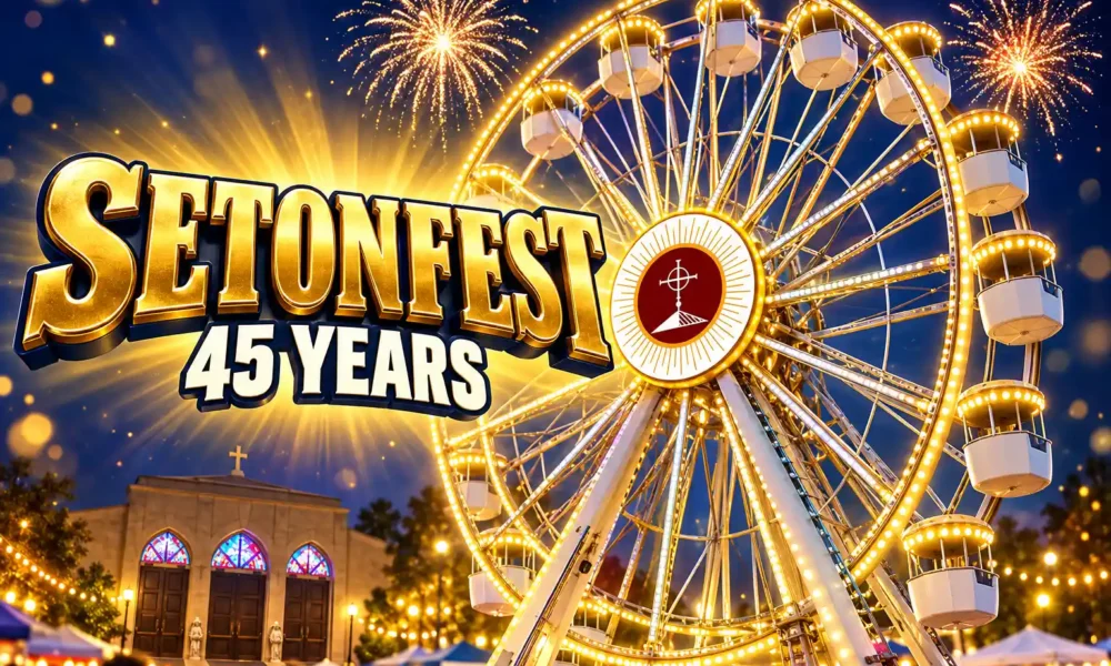 SetonFest Carmel carnival rides at Seton church