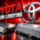 Toyota climate lobbying score InfluenceMap EV forecast