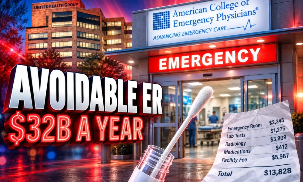 UnitedHealth 32 billion avoidable emergency room visits cost