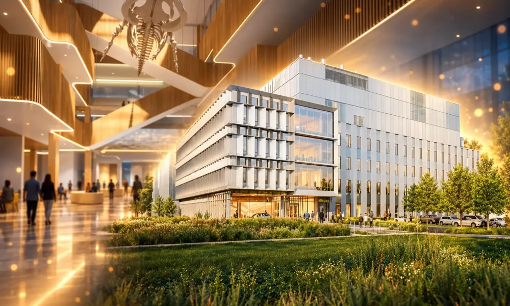Moncton Atlantic Science Enterprise Centre mass timber rises