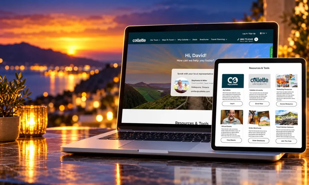 Collette Encompass travel advisor booking stack 2024
