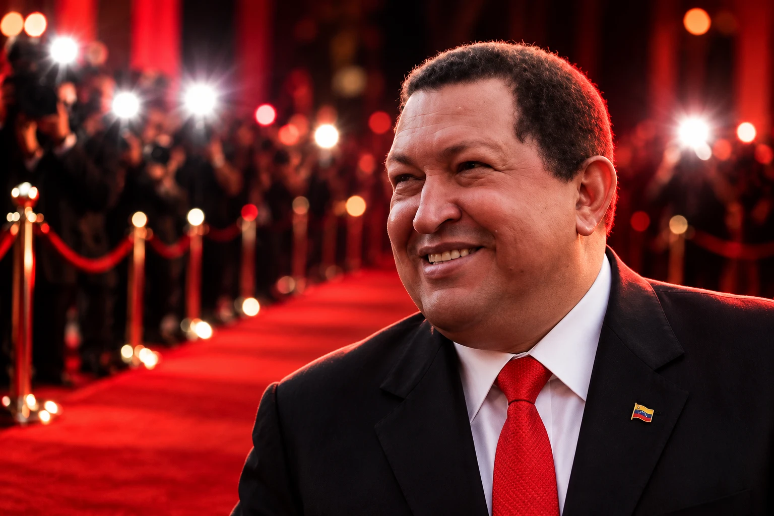 Chavez Hollywood red carpet vs Escaping Venezuela premiere