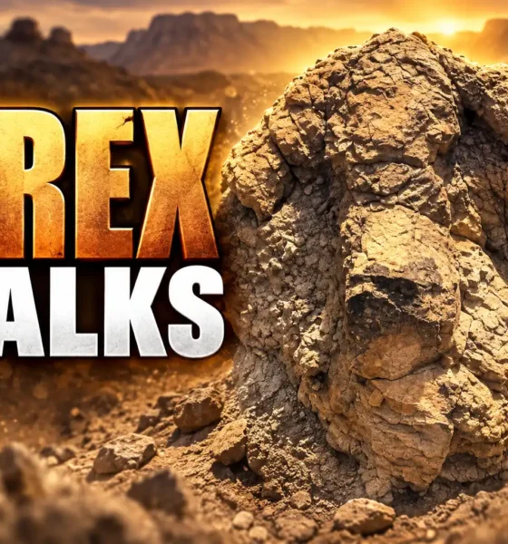 first adult T rex trackway North Dakota footprints