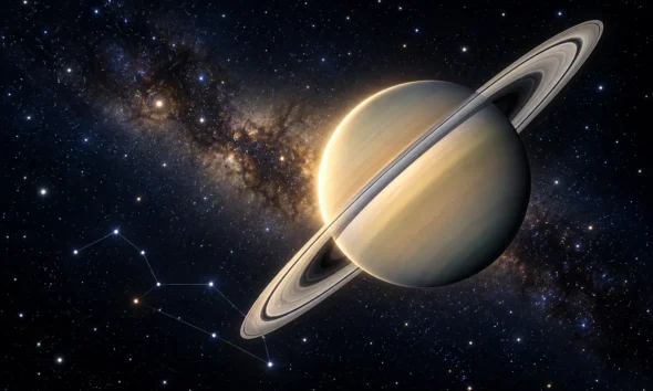 Saturn opposition October 4 rings at 7.5 degrees